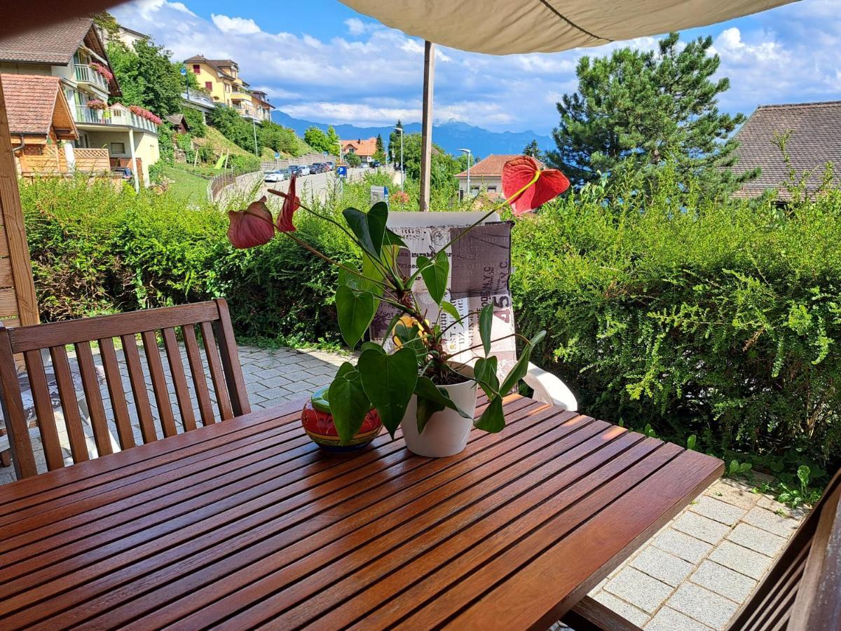 "Les Echalas" Appartement Independant Avec Cuisine En Lavaux Unesco Chexbres Exterior foto